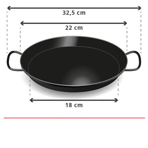 paella smaltata 22 cm