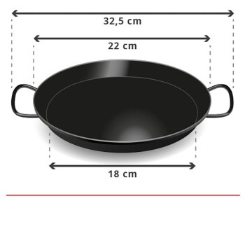 paella smaltata 22 cm