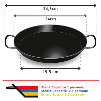 padelle e padelle per paella 24 cm