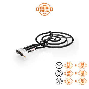 Fornello per Paella a gas GLP butano propano o metano 60 cm