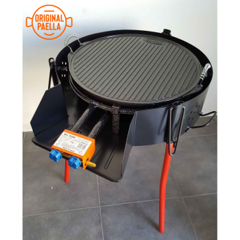 Custodia antincendio aperta, parabrezza e barbecue