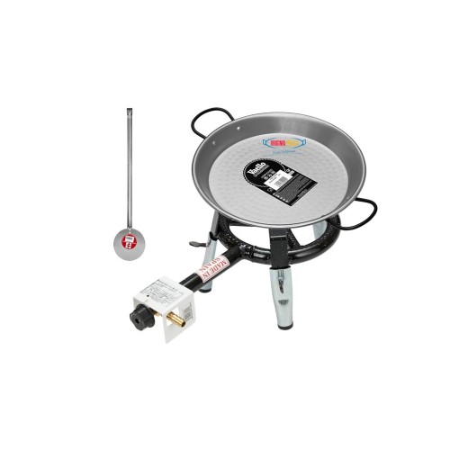 Kit paella in acciaio lucidato per 4 persone