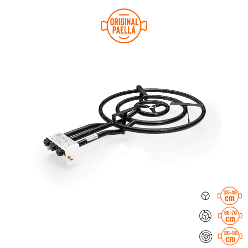 Fornello per Paella a gas GLP butano propano o metano 70 cm