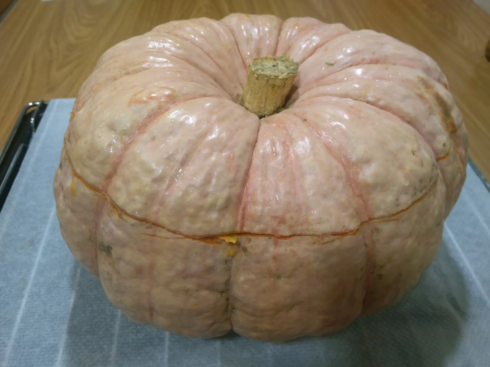 1.- Pulire l'esterno della zucca
