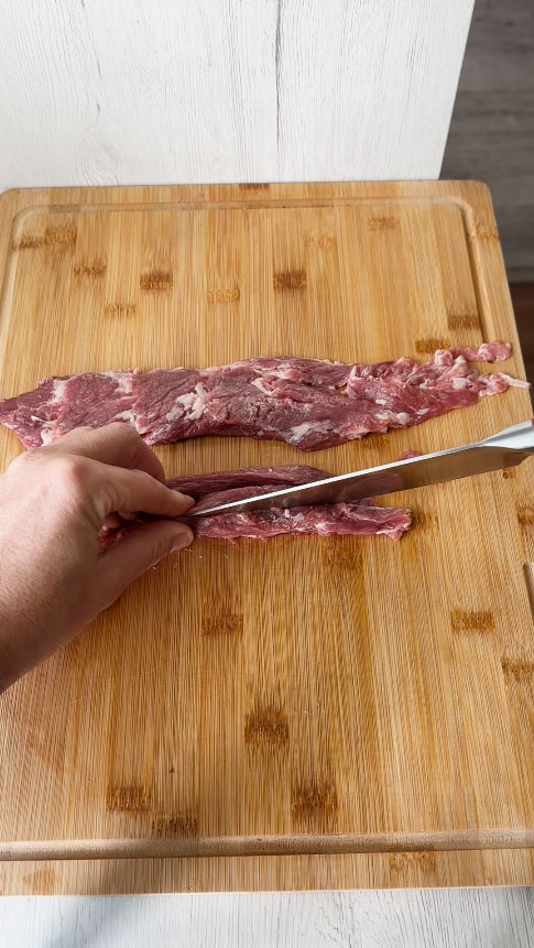 1.- We cut the pluma and the Iberian presa