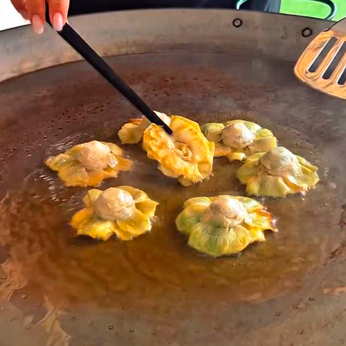 1.- Friggere le tagliatelle