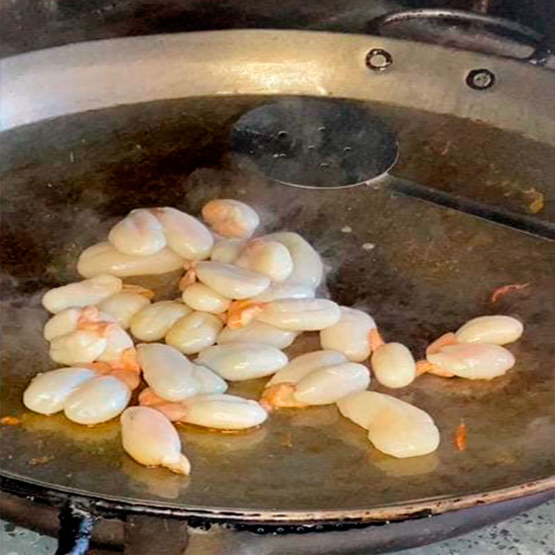 1.- Fry the roe