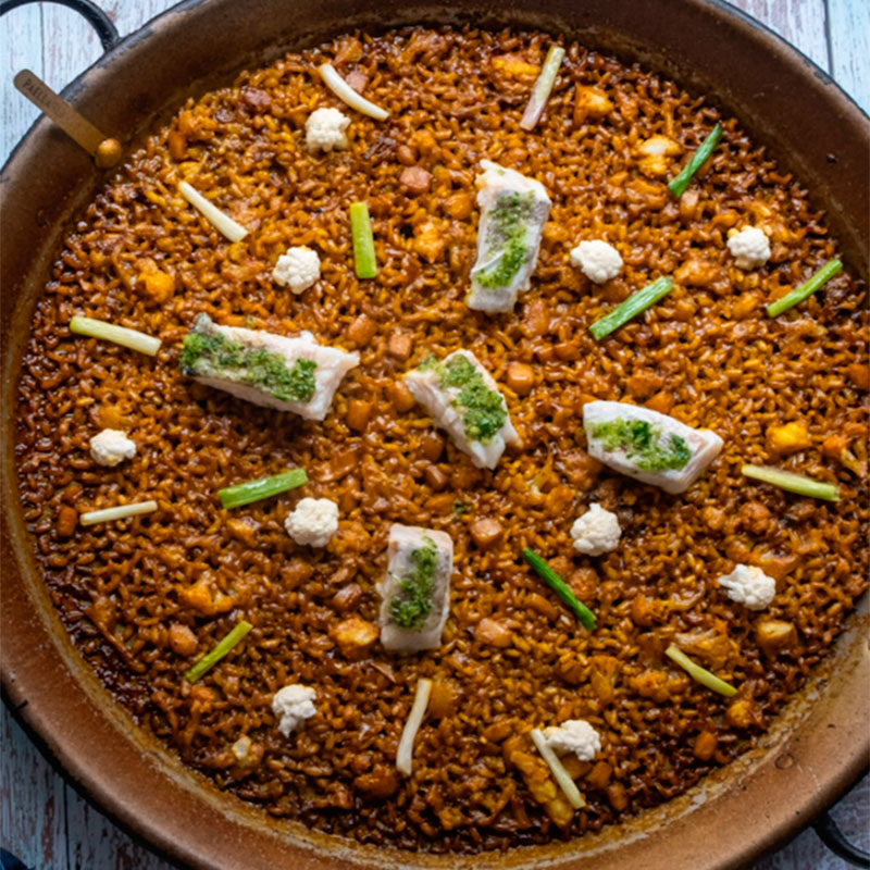 Ricetta di @cocinandoparati10: Merluzzo, cavolo e riso all'aglio