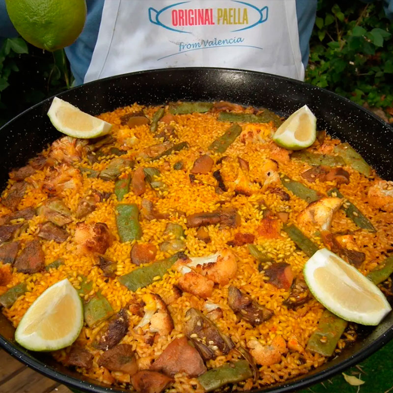 Ricetta facile di riso con cavolo cappuccio, baccalà e rebollones