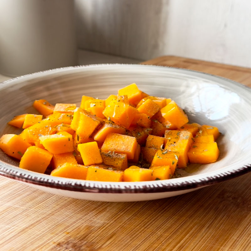 7.- Aggiungere la zucca
