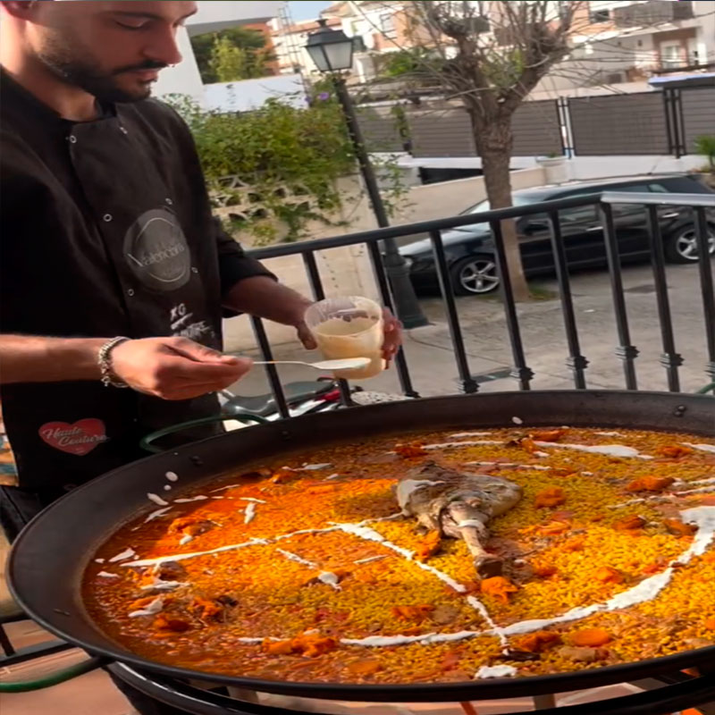 9.- Aggiungere l'aioli di pere e lasciar riposare