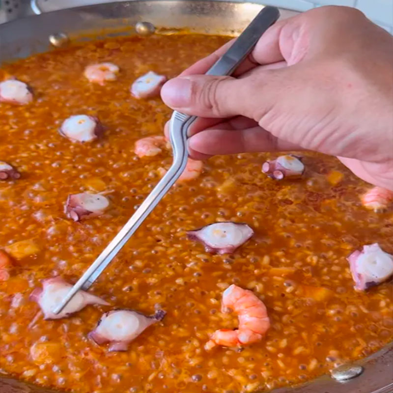 Ricetta di @elchefkent: Riso con polpo e gamberi rossi