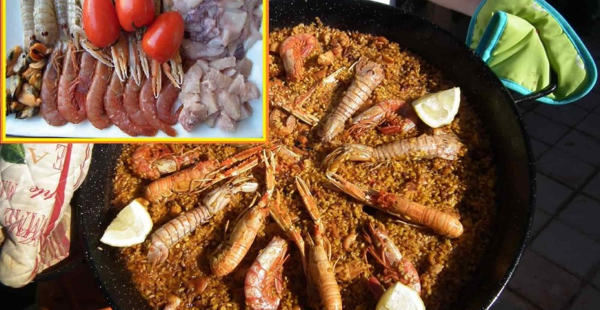 Ricetta facile alla paella di pesce