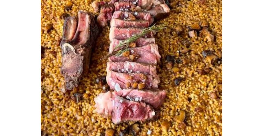 Ricetta di @fanaticook: Riso con cotoletta di manzo stagionata