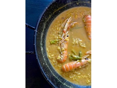 Receta de @joaquin.gm: arroz meloso de cigalas con curry y coco