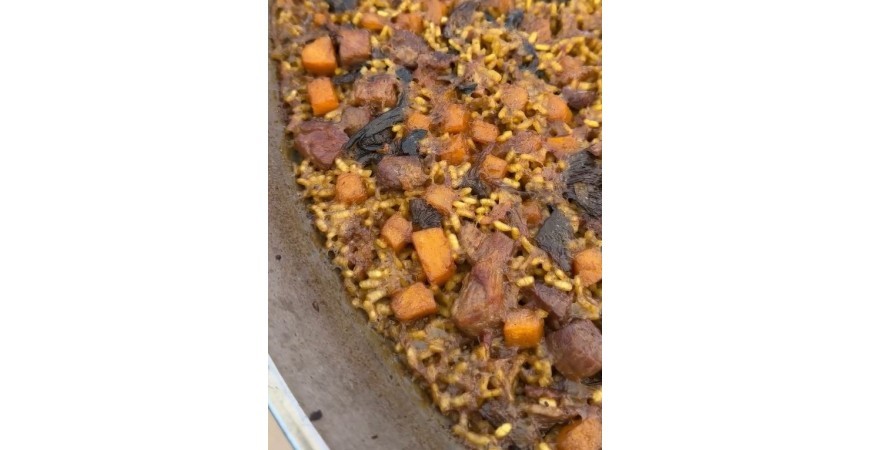 Ricetta di _comeydisfruta_: riso con segreto iberico e zucca