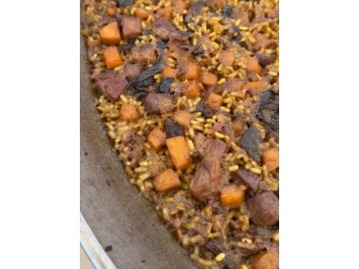 Ricetta di _comeydisfruta_: riso con segreto iberico e zucca