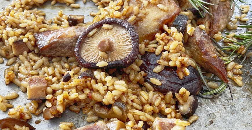 Ricetta de @deditetarrocescreativos: riso segreto, pera e shitake